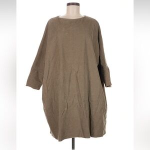 Black Crane Oversized Tunic Dress